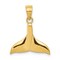 14K Gold Whale Tail Charm Polished Ocean Pendant Jewelry 20mm x 15mm